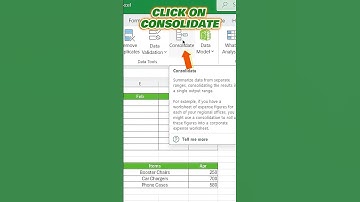 How to Quickly Consolidate Data in Excel