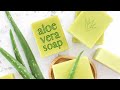 Making fresh aloe vera soap🌵 diy natural cold process recipe with homemade aloe gel