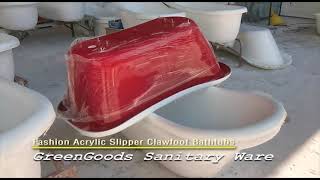 Fashion Acrylic Slipper Clawfoot Bathtubs