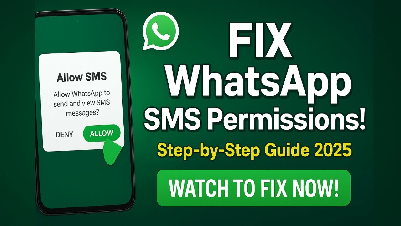 How to Enable SMS Permissions on WhatsApp | Fix WhatsApp SMS Not Working