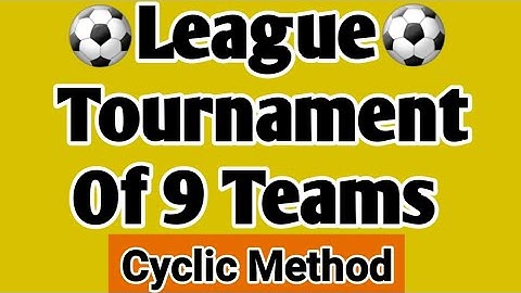 League Tournament Of 9 Teams By Using Cyclic Method। Fixture Draw By Cyclic Method। Cyclic Method