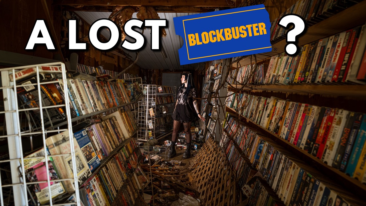 Внутри заброшенного магазина видеокассет, спрятанного в антикварном торговом центре в стиле вестерн