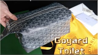 Goyard Boeing 25 Bowling Toiletry Bag - Black And Tan, Brand New
