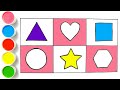 How to Draw  Shapes | Shapes  Drawing,  Painting, Coloring for kids &amp; Toddlers