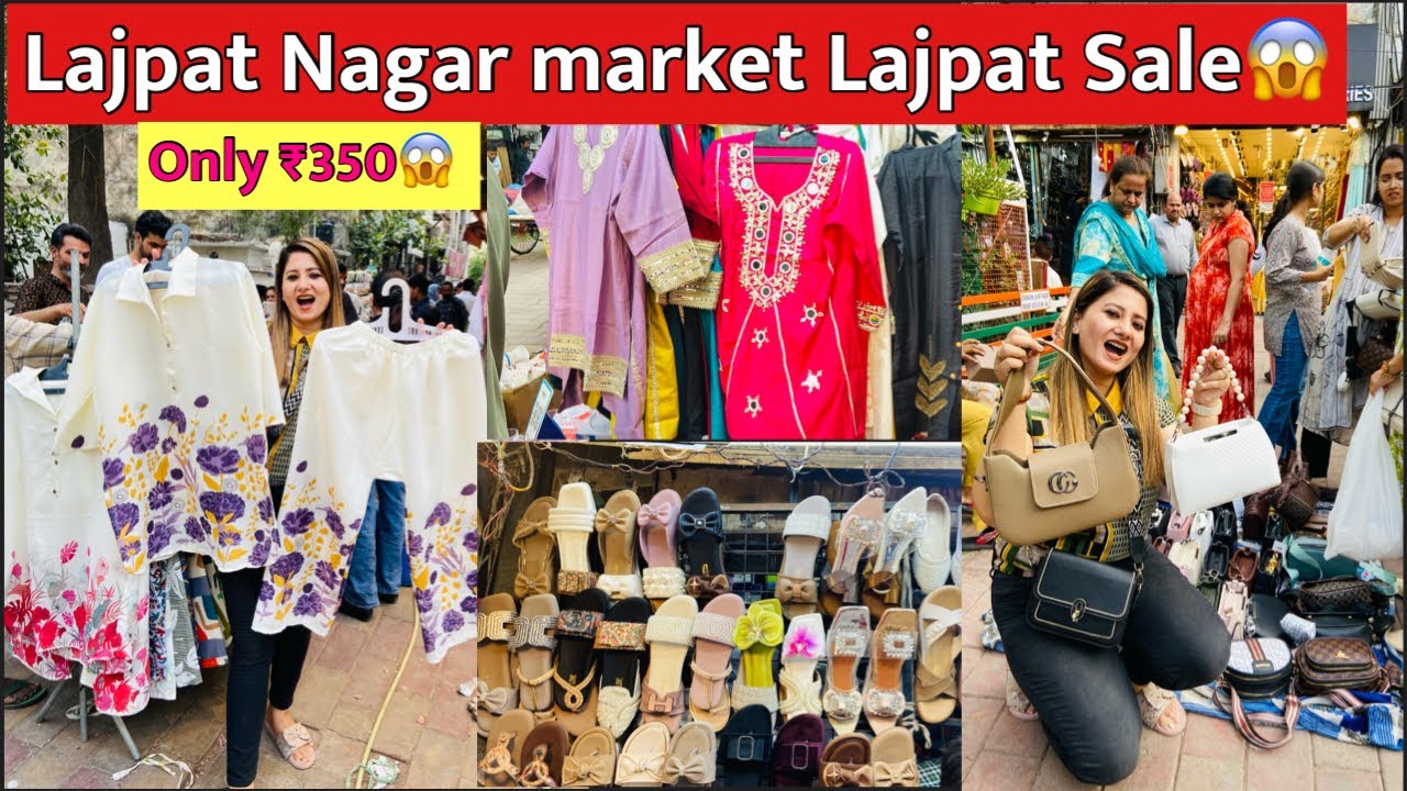 Lajpat Nagar market latest trending clothes,Bags, footwear deals only ₹ 350😱