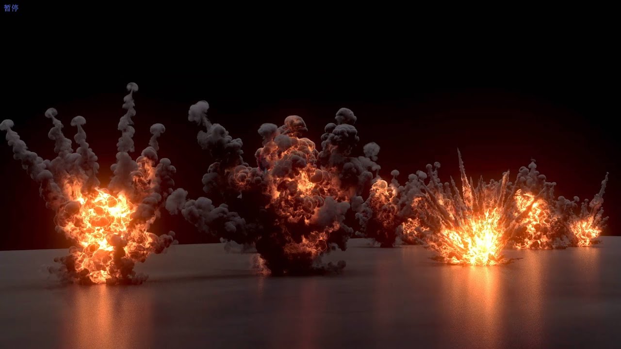 Houdini creates simple explosion engineering XPU rendering - YouTube