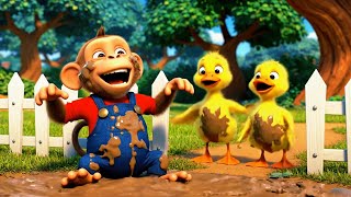 KaKa the Monkey, Drives a Tractor to Find the Missing Duckling, and an Unexpected Adventure