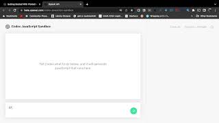 Playing around with openai codex js playground