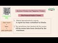 11th English Grammar Active and Passive voice Unit 3 Part 2 Kalvi Tv