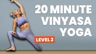 20 Minute Intermediate Vinyasa Yoga - Strong Stretchy Flow screenshot 2