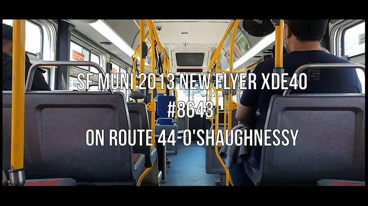 SF MUNI 2013 New Flyer XDE40 #8643 on Route 44-O'Shaughnessy