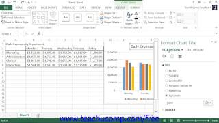 Excel 2013 Tutorial Formatting a Chart Title Microsoft Training 28.5