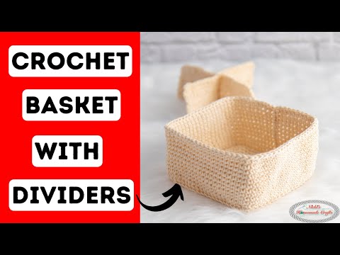 Free Organizer Basket Crochet Pattern with Removable Dividers - Nicki's  Homemade Crafts