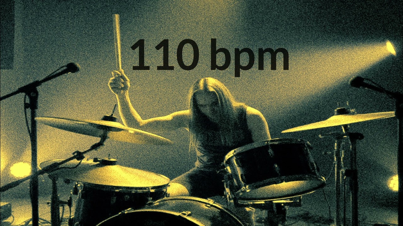 110 BPM - BLACK METAL Rhythm 4/ Drum Track/ Drum Beat/ Base de Batería/ Metrónomo