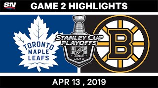 NHL Highlights | Maple Leafs vs Bruins, Game 2 - Apr 13, 2019