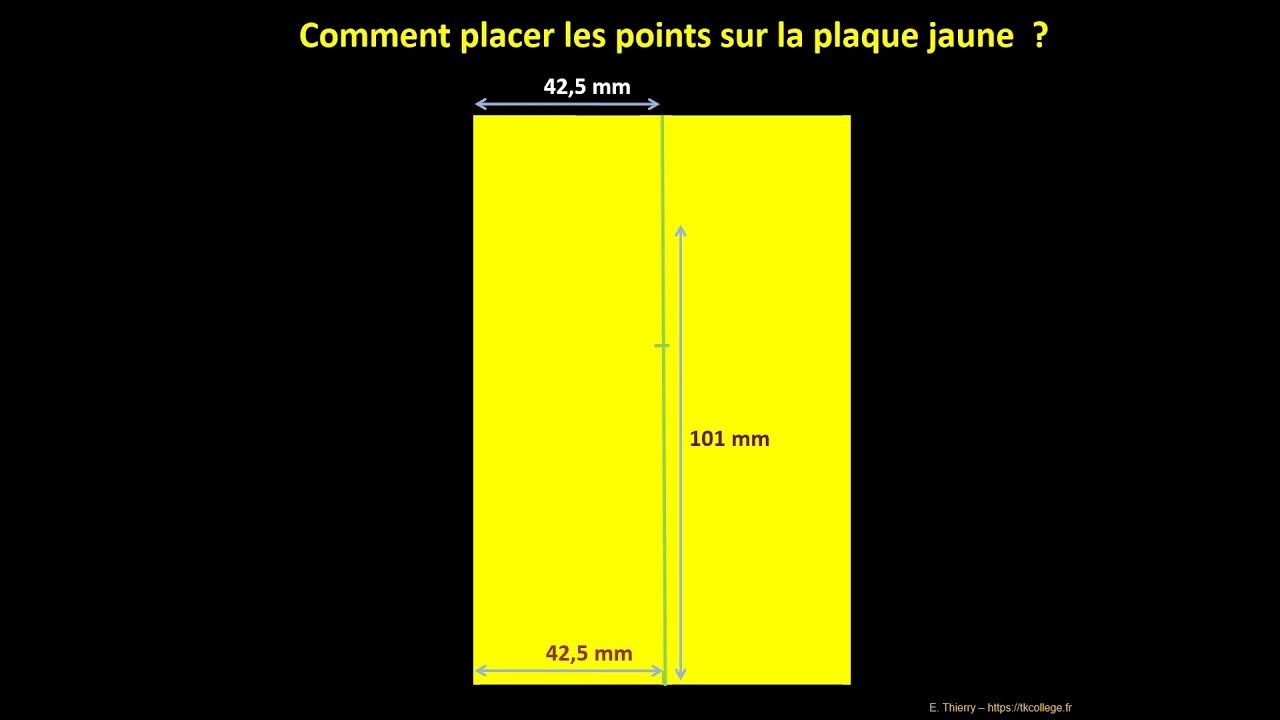 Tracer sur la plaque jaune Quad classe de 6° YouTube