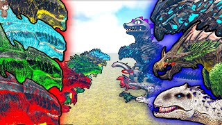 4 Elemental Colossuses VS Mod Bosses | ARK Mod Battle Ep.259