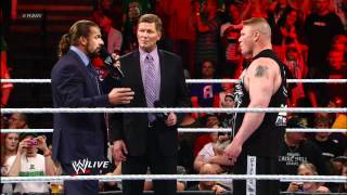 Brock Lesnar attacks Triple H And Breaks Triple H Arm 4\/30\/12