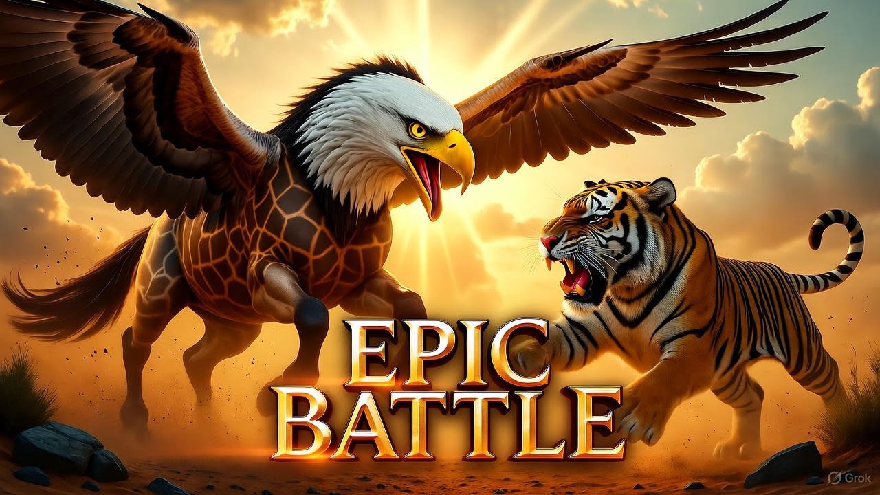 The Sky Beast vs The Tiger King | Epic Fantasy Battle in 8K”