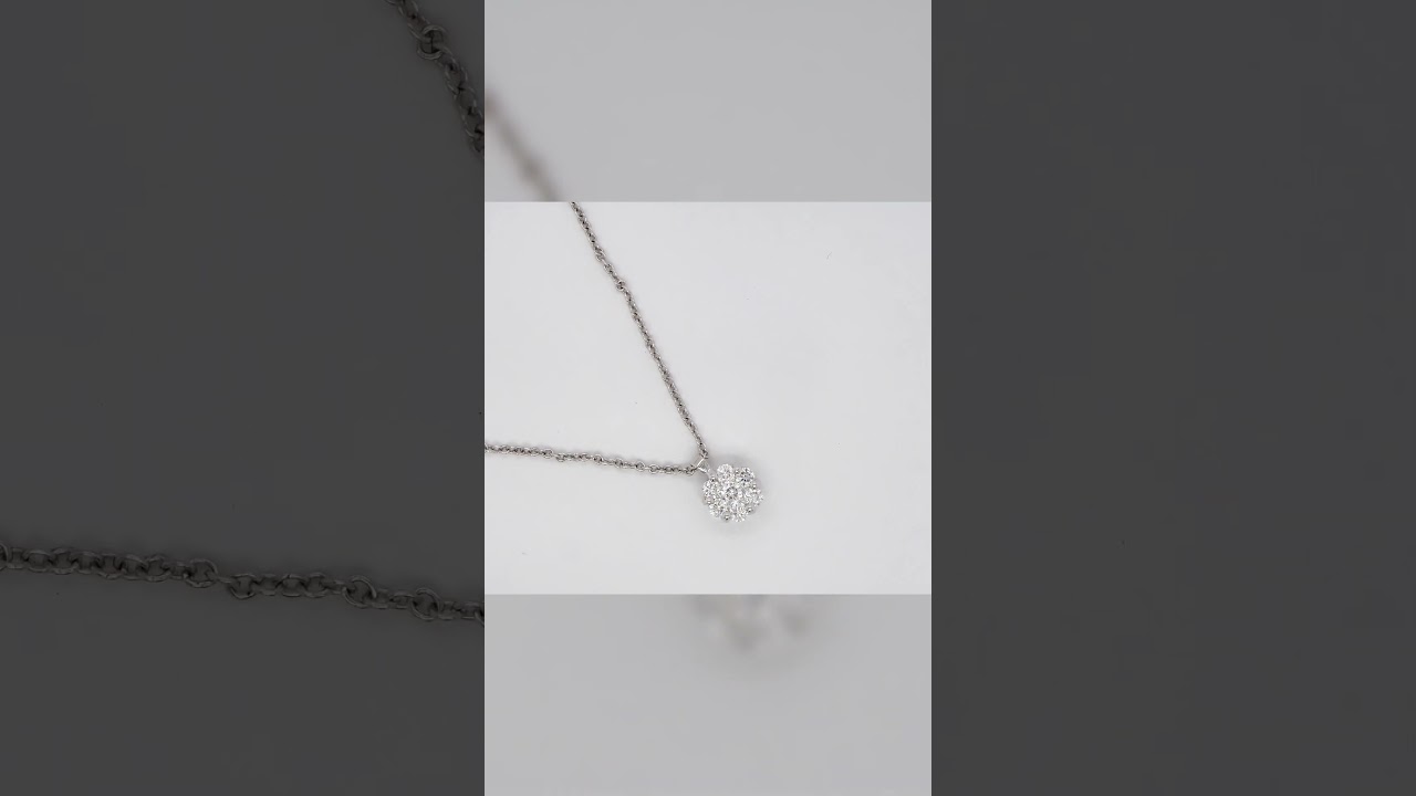 0.20 Carat Diamond magic pendant white gold 18k