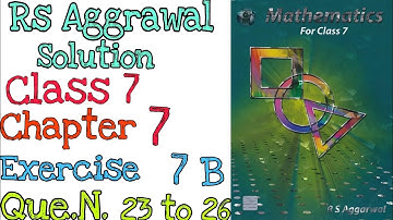 Rs Aggarwal class 7 Exercise 7B Question number 23,24,25,26| Linear Equation | MD Sir
