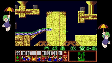 Lemmings Tricky level  23 Snes