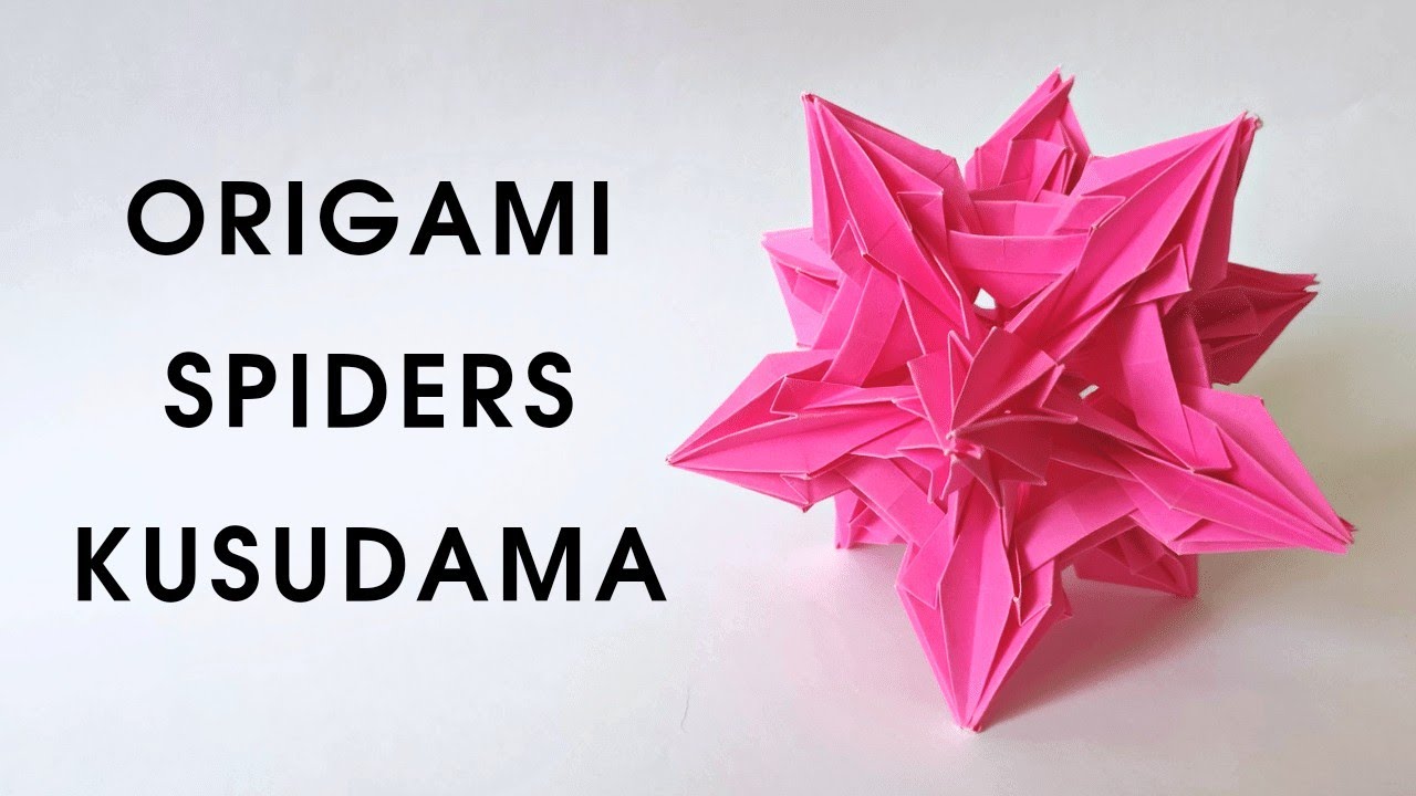 Origami SPIDERS KUSUDAMA by Ekaterina Lukasheva | How to make a kusudama