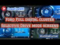 Ford ecosport puma fiesta focus full digital cluster selective drive mode screens simulated