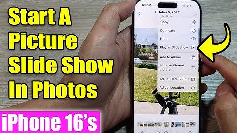 iPhone 16/16 Pro Max: How to Start A Picture Slide Show In Photos