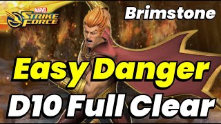 BRIMSTONE DANGER SECRETS! EASY CLEAR! NO IMMORTAL OR UNDYING! DIAMON IS GOAT | MARVEL Strike Force