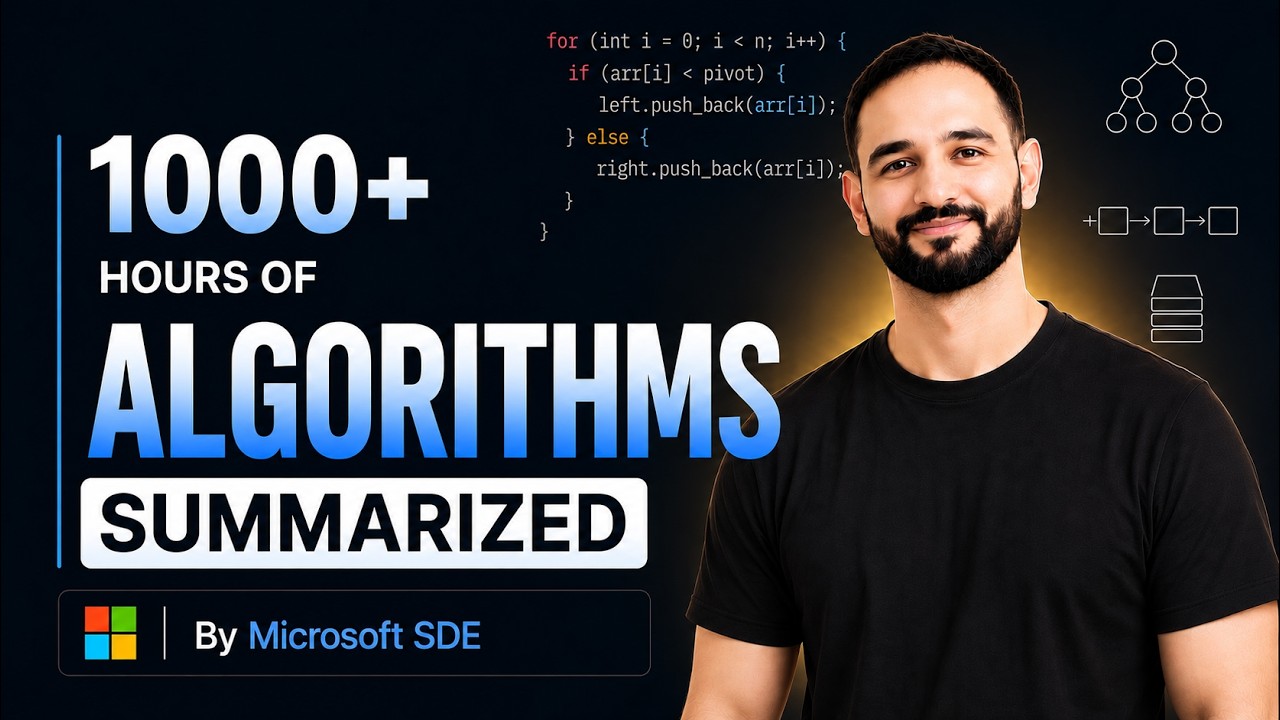 1000+ Hours of Algorithms Summarized (Complete DSA Crash Course) | DSA Patterns 2026