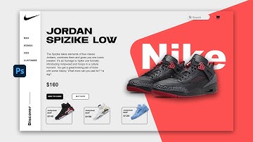 Nike Website UI Design in Photoshop | Photoshop tutorial | Fix My Design Ep02
