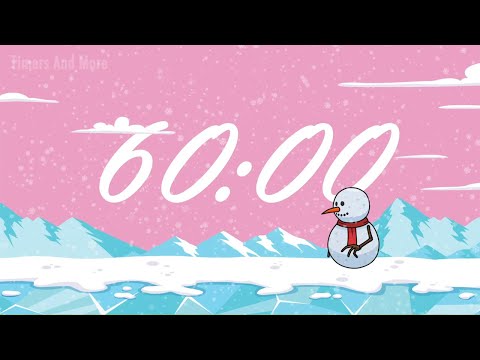 60 Minute Timer Snowman [🎵 WITH MUSIC 🎵]