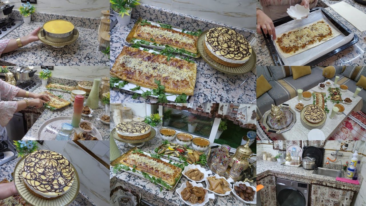 أول نهار رمضان🌜ودن عليا وانا باقي ف الكوزينة 🍁طارط الكراميل🍁مملحات بالعجينة 5دقائق🍁كولشي سهل