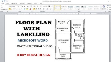 How to make floor plan in laptop using Microsoft Word | Floor Plan Tutorial | Floor Plan Labelling