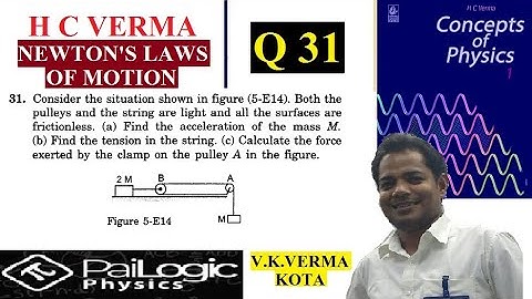 Consider the situation shown in figure (5-E14). Both the pulleys and the string are light and all th