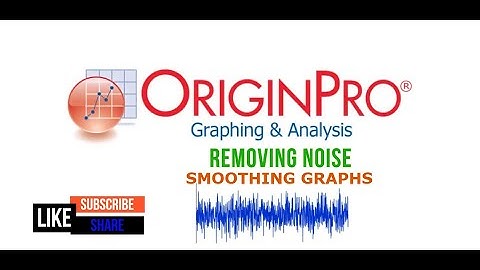 How to remove noise from plot using origin software?