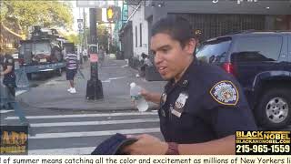 NYC POLICE SKATEBOARDING AT LABOR DAY PARADE BROOKLYN
