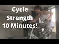 Cycle and upper body strength workout with a dumbbell 10 minute workout