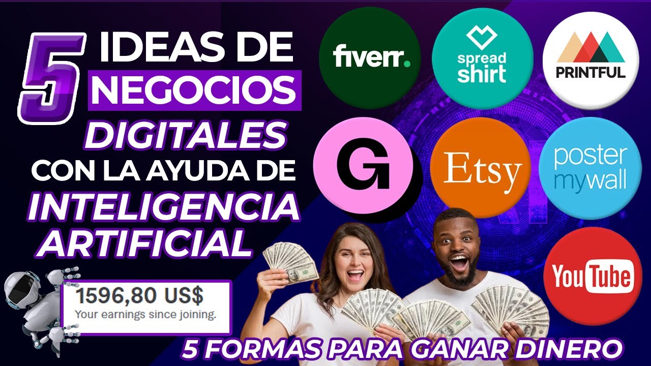 5 Formas de Negocios de Ganar Dinero con Inteligencia Artificial en 2023🤖