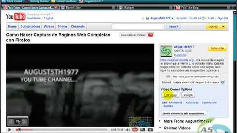 Algo Nuevo en You Tube Pt1 (Cambiar Calidad y Aspecto de tus videos subidos a You Tube)