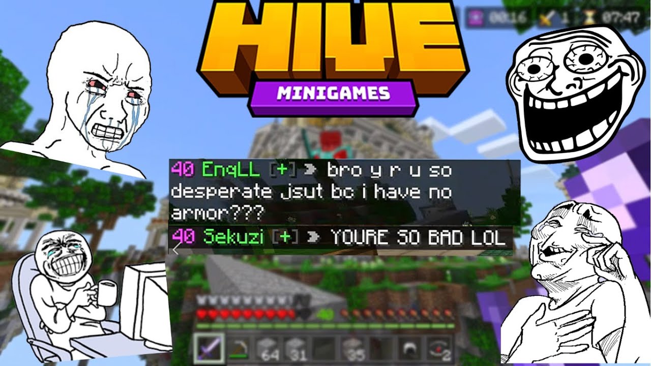 Skywars Funny Moments #14 The Hive - YouTube