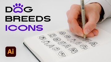 How to Design Icons in Illustrator from Start to Finish | Dog Breeds Icon Design Process