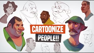 How to Cartoonize People From Photo References | Procreate screenshot 5