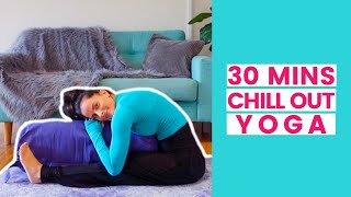 30 Min Beginner Relaxing Yoga For Stress Relief (Melt Away Anxiety)