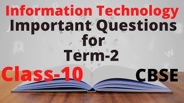IMPORTANT QUESTIONS TERM 2|| IT 402|| INFORMATION TECHNOLOGY CLASS 10 Term2| Case Study,SA&LA|Part-1