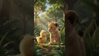 🐥 Pip Meets a Lion! 🦁 | Animal Names for Kids | Learn Animals with Pip #shorts #kidsshorts