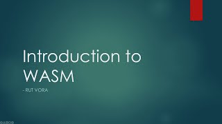 Introduction to WebAssembly and WASI Profile