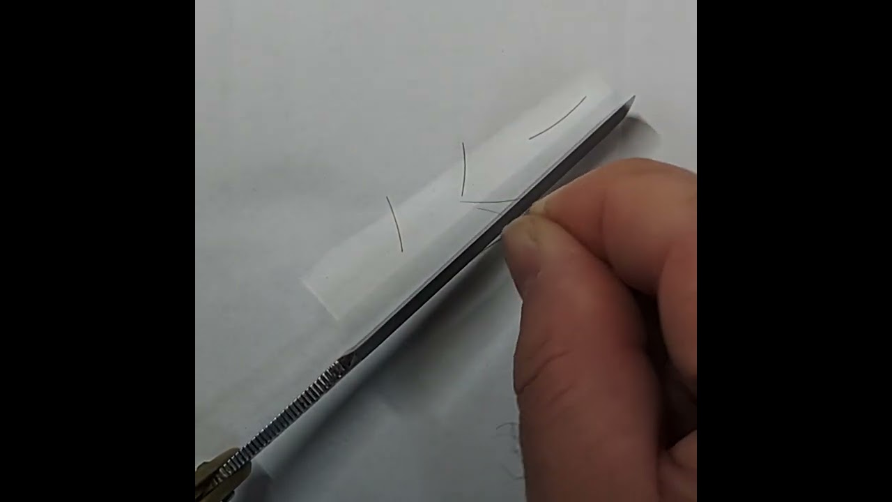 [Hair Test]  Experiment of the edge sharpness on a Straight Razor:  42 DOVO - INOX,  Solingen