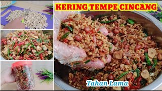 KERING TEMPE CINCANG CAMPUR IKAN TERI KACANG TAHAN LAMA